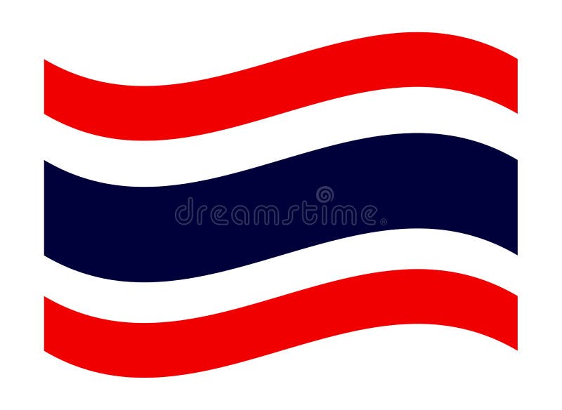 Bandera de Tailandia ilustración del vector Bandera de Tailandia ilustración del vector