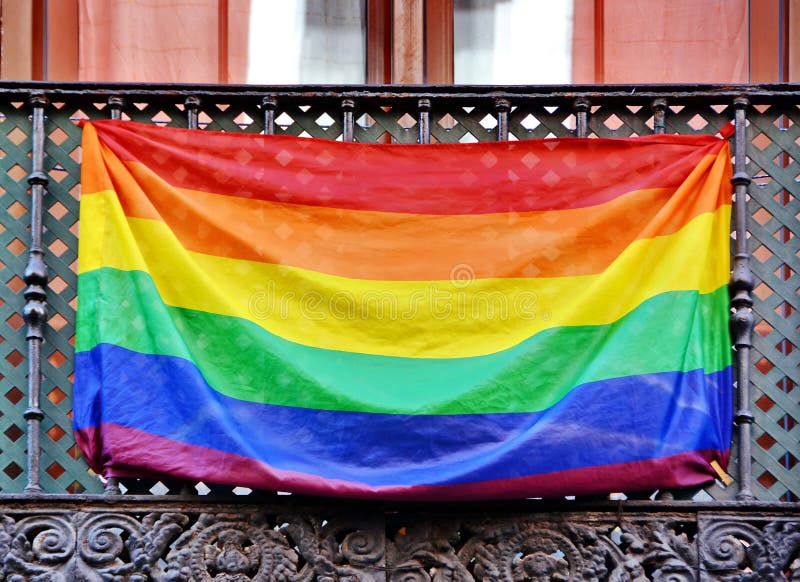 Bandera Del Arco Iris Lgbt Bandera De La Comunidad Lesbiana Del Gay Y Del Transexual En