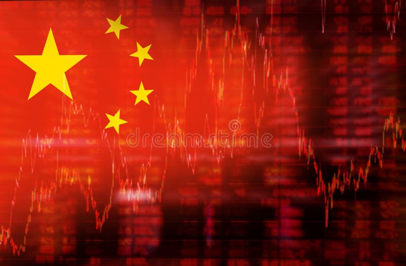 Bandera del diagrama de la acción de la tendencia bajista de China libre illustration Bandera del diagrama de la acción de la tendencia bajista de China libre illustration
