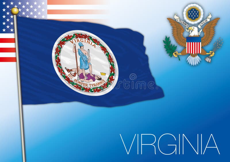 Bandera Del Estado Federal De Virginia Estados Unidos Ilustraci N Del Vector Ilustraci N De