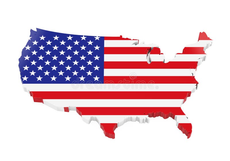 Cita Marty Fielding infraestructura Bandera Del Mapa De Los Estados Unidos De América Stock de ilustración -  Ilustración de aislado, norte: 111580073