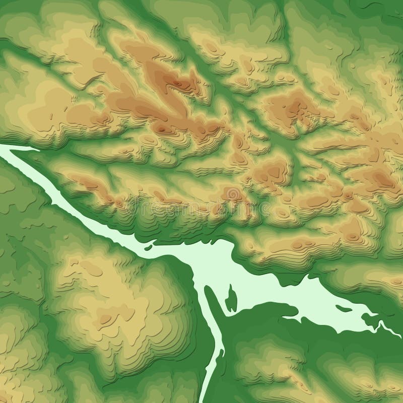 Bandera del sistema de información geográfica con el fondo topográfico 3d Concepto del mapa topográfico del extracto del vect stock de ilustración Bandera del sistema de información geográfica con el fondo topográfico 3d Concepto del mapa topográfico del extracto del vect stock de ilustración