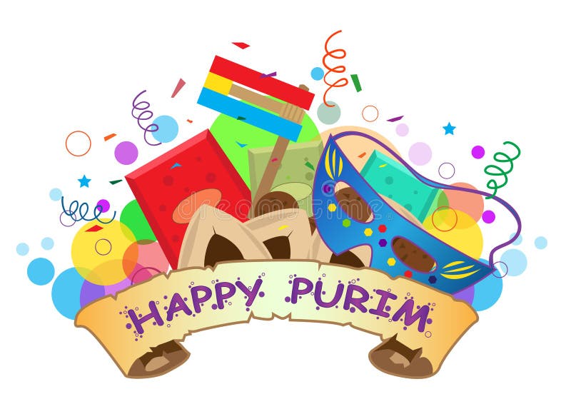 Bandera feliz de Purim libre illustration Bandera feliz de Purim libre illustration
