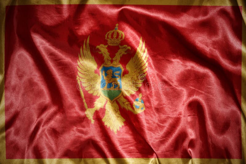 bandera montenegrina brillante
