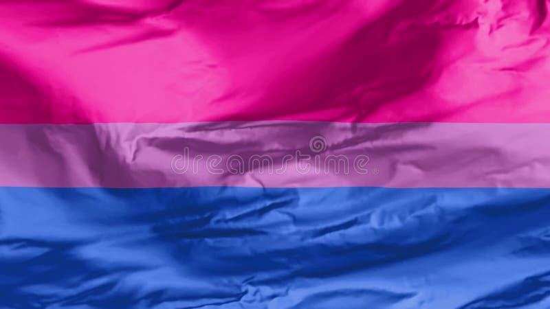 Bandera ondeando el orgullo bisexual Símbolo de la comunidad bisexual