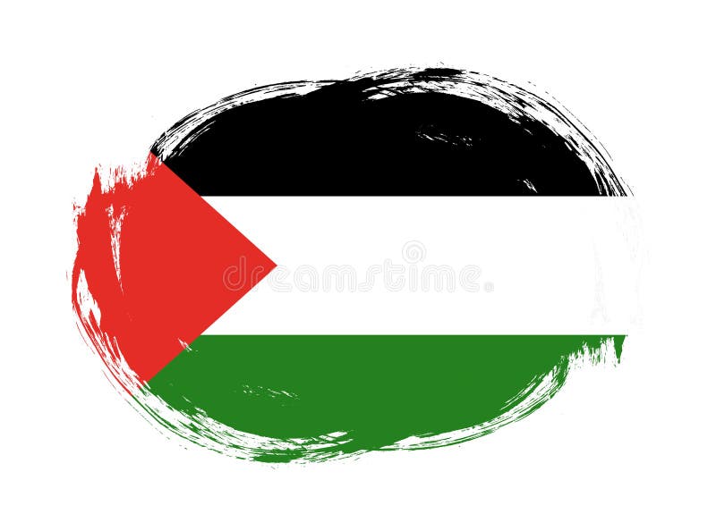 Bandera Palestina En Fondo De Pincel Redondeado Stock de ilustración -  Ilustración de democracia, acuerdo: 263305738