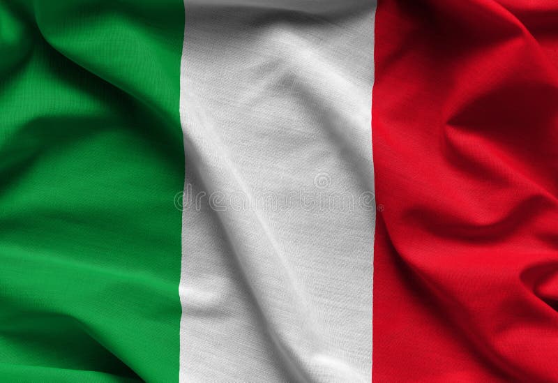 Bandera que agita de Italia imagen de archivo Bandera que agita de Italia imagen de archivo