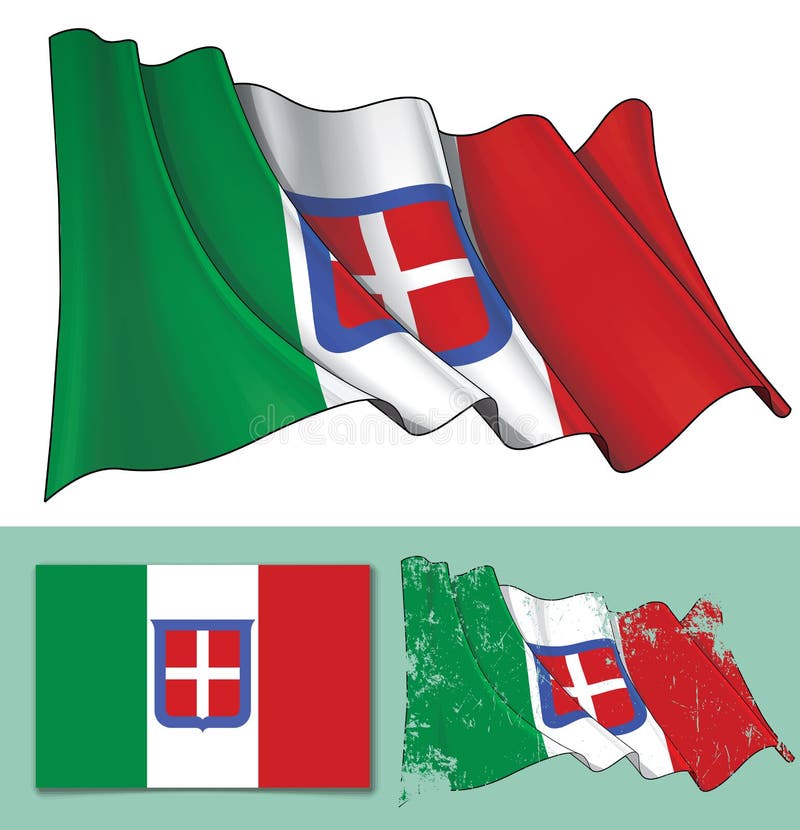Bandera Que Agita De Italia 1861-1946 Ilustración del Vector - Ilustración  de vector, imperio: 133332055