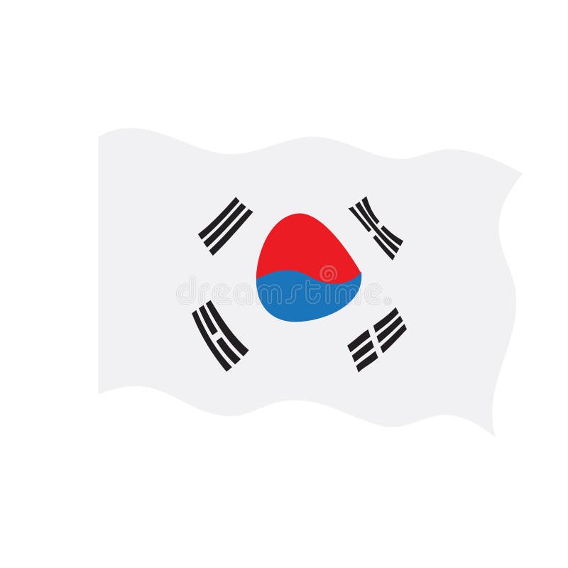 Bandera Que Agita De La Corea Del Sur Ilustración Del Vector