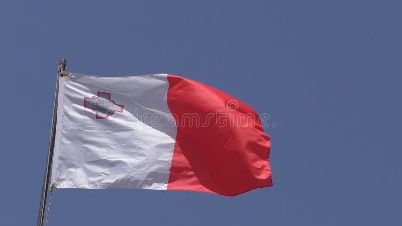 Bandera Roja Blanca Nacional Del Primer De Malta Almacen De Video Video De Cultura Patriotismo 57846689