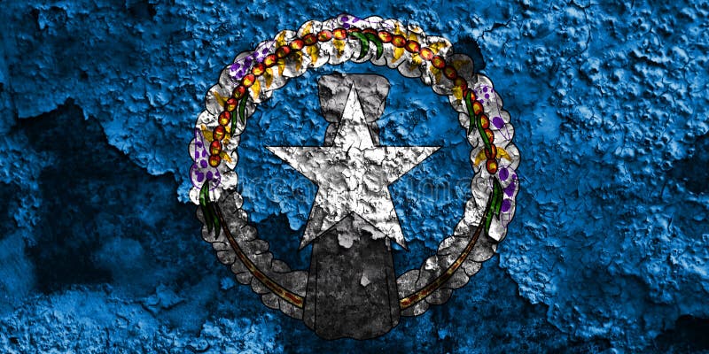 Bandera septentrional del grunge de Mariana Islands, la Commonwealth del unido fotografía de archivo libre de regalías Bandera septentrional del grunge de Mariana Islands, la Commonwealth del unido fotografía de archivo libre de regalías