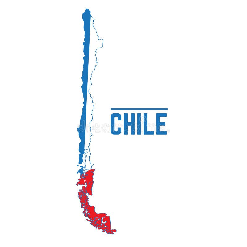 Mapa De Chile Con Bandera