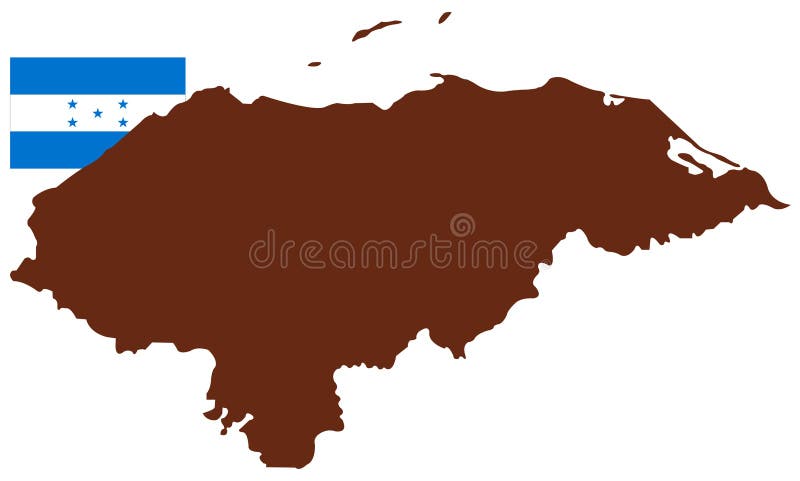 Bandera y mapa - la República de Honduras de Honduras libre illustration Bandera y mapa - la República de Honduras de Honduras libre illustration