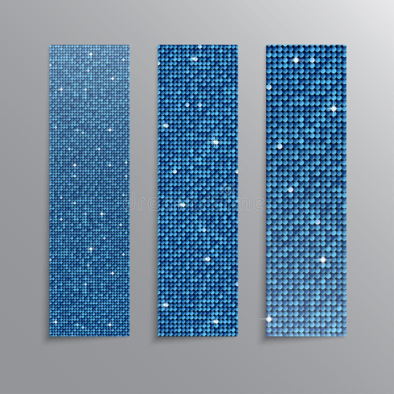 Banderas azules determinadas de las lentejuelas de la vertical brillo libre illustration Banderas azules determinadas de las lentejuelas de la vertical brillo libre illustration