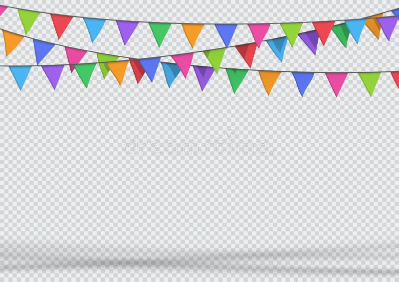 Banderas Triángulo De Banner Colgantes 3d Decoración De Fiesta Ilustración del Vector - Ilustración de vacaciones, bandera: 208212209