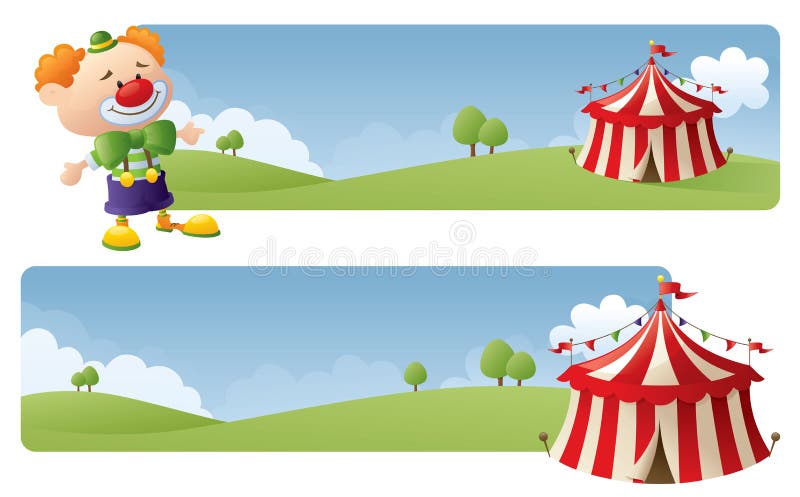Banderas del circo stock de ilustración Banderas del circo stock de ilustración