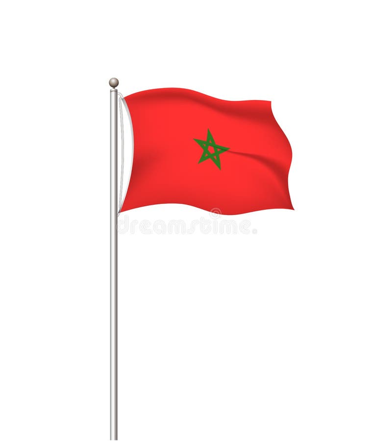 Banderas del mundo Fondo transparente del poste de la bandera nacional del país marruecos Ilustraci?n del vector libre illustration Banderas del mundo Fondo transparente del poste de la bandera nacional del país marruecos Ilustraci?n del vector libre illustration