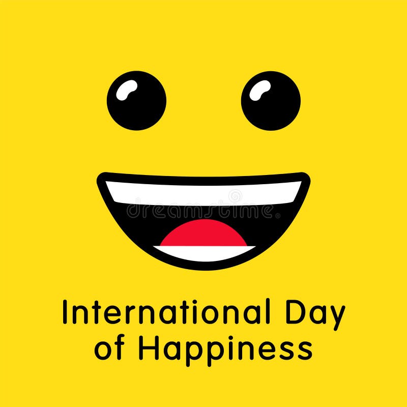 Banderoll för den internationella lyckans dag