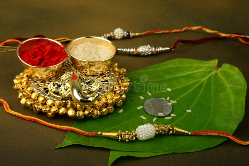 Bandhan Raksha of Rakhi, een Indisch Festival stock foto Bandhan Raksha of Rakhi, een Indisch Festival stock foto