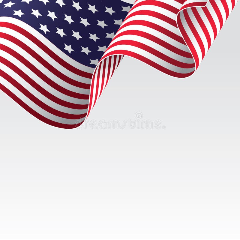 Bandiera americana illustrazione vettoriale Bandiera americana illustrazione vettoriale