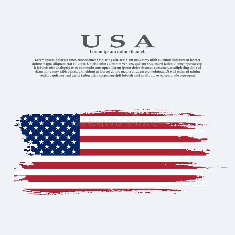 Bandiera americana di Grunge Bandiera di vettore di U.S.A.