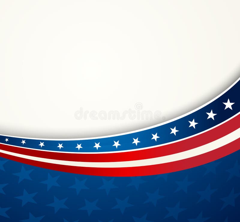 Bandiera americana, fondo patriottico di vettore