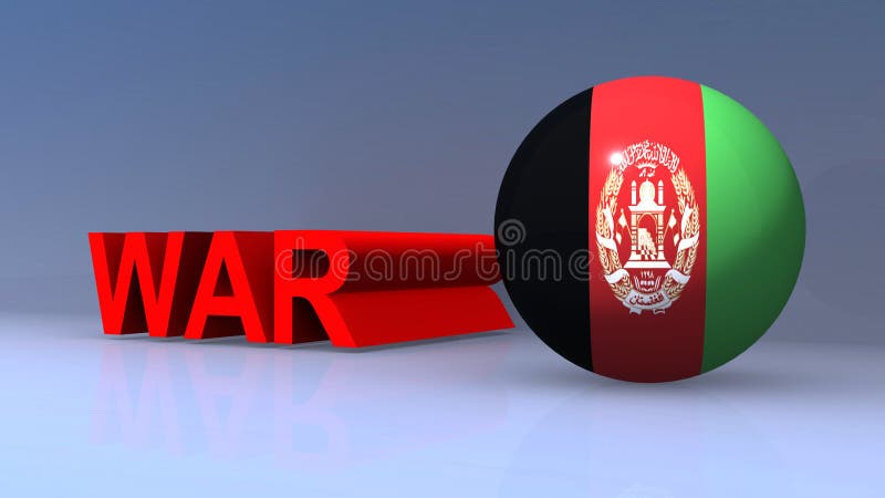 War with Afghanistan flag on blue background. War with Afghanistan flag on blue background