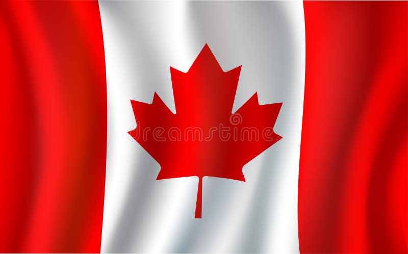 Bandiera canadese, simbolo della foglia di acero 3d del Canada royalty illustrazione gratis Bandiera canadese, simbolo della foglia di acero 3d del Canada royalty illustrazione gratis