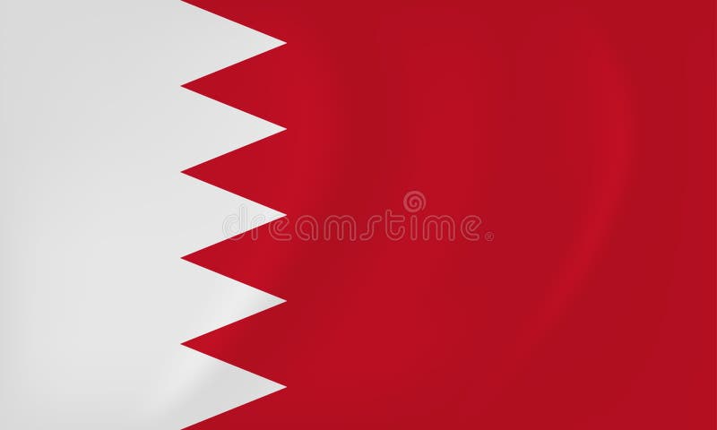 Bandiera d'ondeggiamento del Bahrain royalty illustrazione gratis Bandiera d'ondeggiamento del Bahrain royalty illustrazione gratis