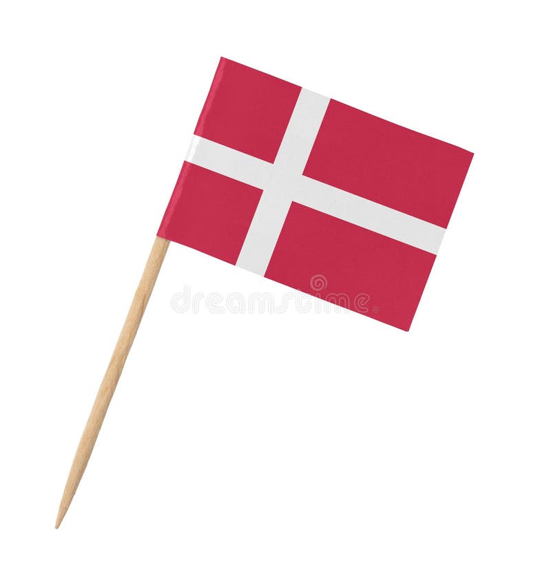 Bandiera danese su rossetto di legno