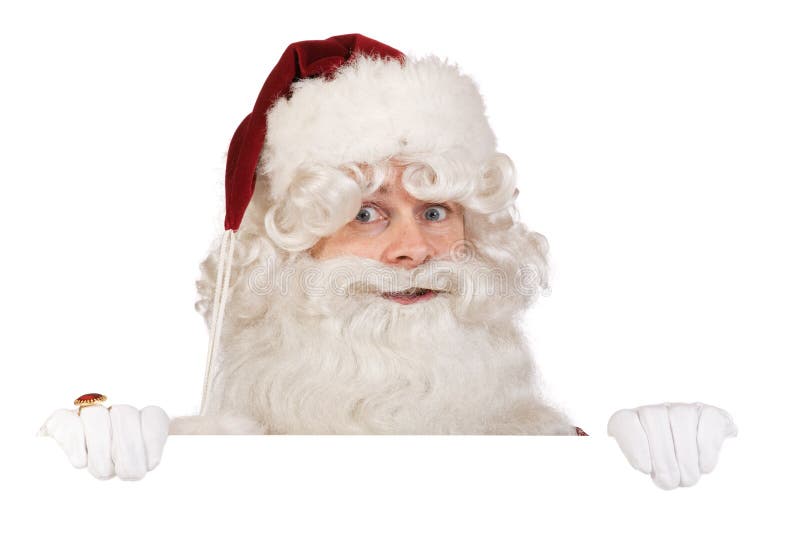 Bandiera del Babbo Natale fotografie stock libere da diritti Bandiera del Babbo Natale fotografie stock libere da diritti