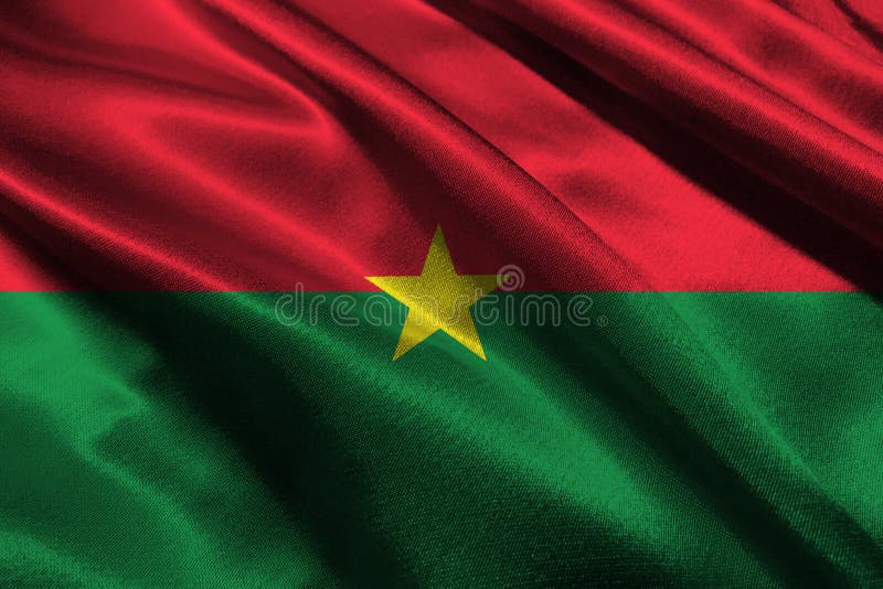Bandiera Del Burkina Faso Simbolo Dellillustrazione Della Bandiera