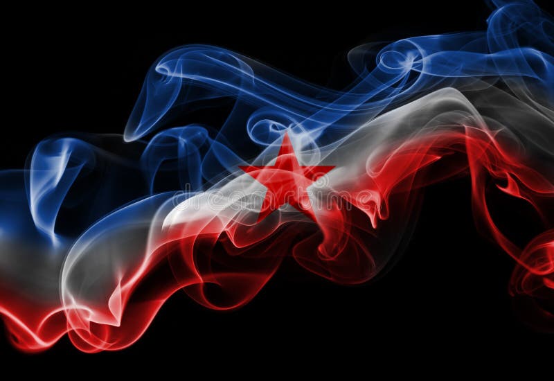 Bandiera Del Fumo Della Iugoslavia Fotografia Stock - Immagine di