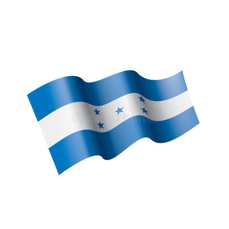 Bandiera dell'Honduras, illustrazione di vettore su un fondo bianco royalty illustrazione gratis Bandiera dell'Honduras, illustrazione di vettore su un fondo bianco royalty illustrazione gratis