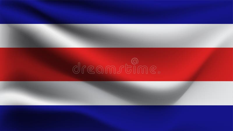Bandiera della Costa Rica che ondeggia con la bandiera dell'onda dell'illustrazione del vento 3D royalty illustrazione gratis Bandiera della Costa Rica che ondeggia con la bandiera dell'onda dell'illustrazione del vento 3D royalty illustrazione gratis