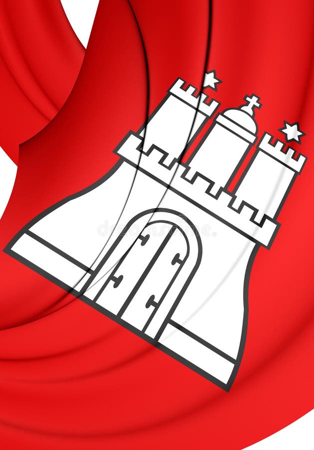 Bandeira De Hamburgo, Estado Da Alemanha, Ilustra&ccedil;&atilde;o Vetorial | Vetor