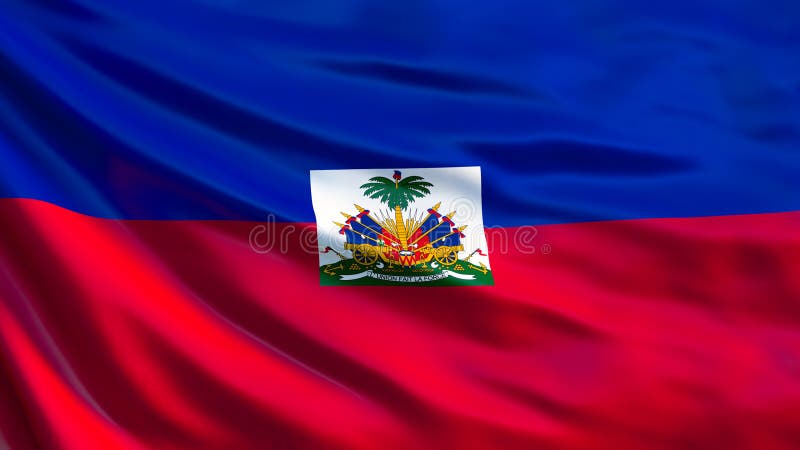 Bandiera di Haiti Bandiera d'ondeggiamento dell'illustrazione di Haiti 3d royalty illustrazione gratis Bandiera di Haiti Bandiera d'ondeggiamento dell'illustrazione di Haiti 3d royalty illustrazione gratis