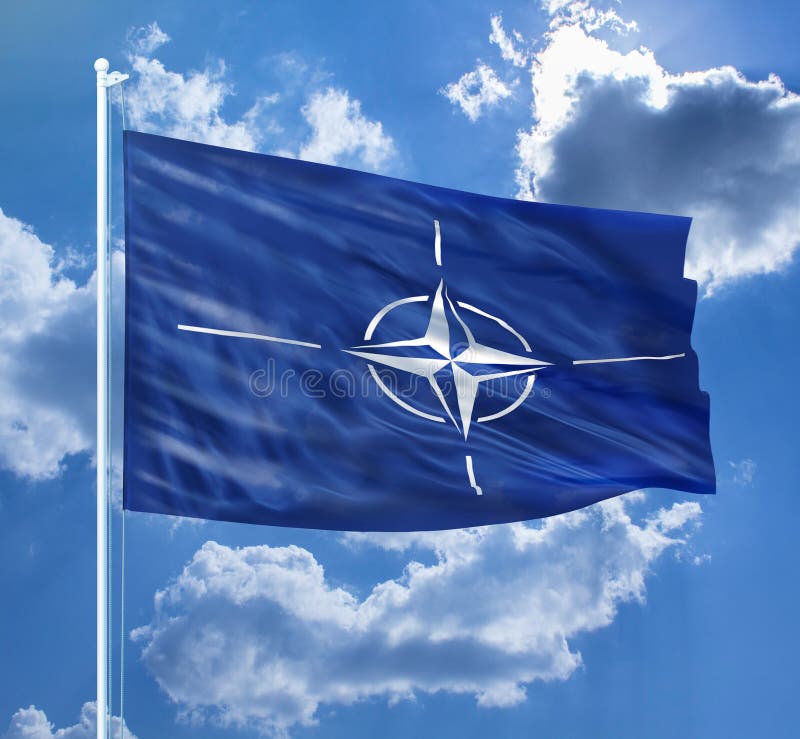 BANDIERA di NATO ALLIANCE - immagine di riserva fotografia stock libera da diritti