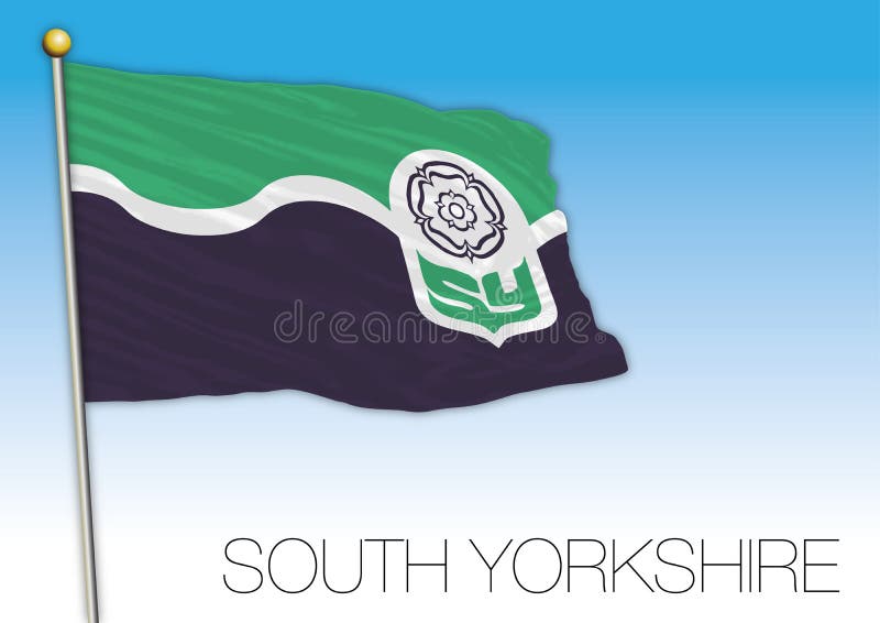 Bandiera di South Yorkshire, Regno Unito, contea del Regno Unito royalty illustrazione gratis Bandiera di South Yorkshire, Regno Unito, contea del Regno Unito royalty illustrazione gratis
