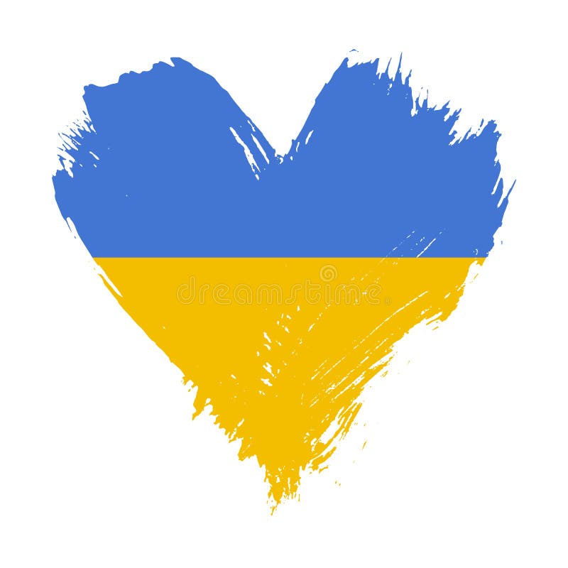 Bandiera dipinta pennellata dell'Ucraina