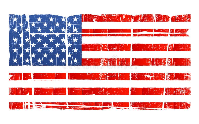 Bandiera nazionale americana afflitta royalty illustrazione gratis Bandiera nazionale americana afflitta royalty illustrazione gratis