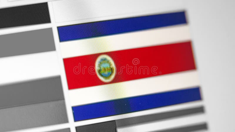 Bandiera nazionale di Costa Rica di paese Bandiera di Costa Rica sull'esposizione, un effetto di marezzatura digitale fotografia stock libera da diritti Bandiera nazionale di Costa Rica di paese Bandiera di Costa Rica sull'esposizione, un effetto di marezzatura digitale fotografia stock libera da diritti