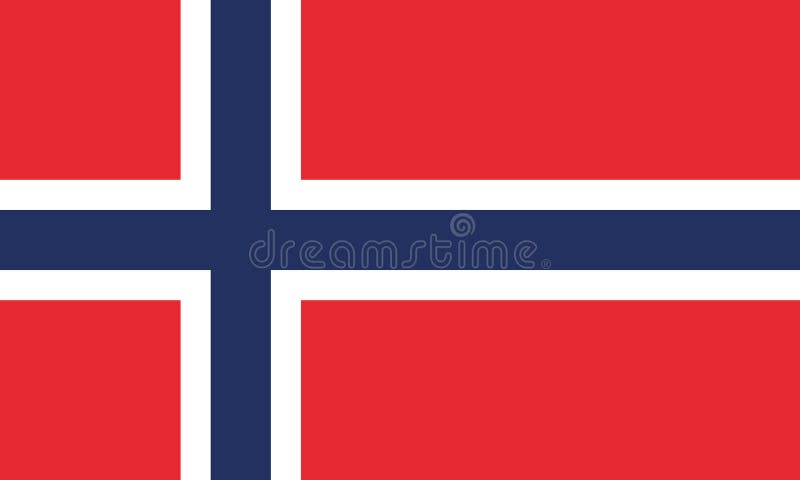 Bandiera nazionale Norvegia illustrazione vettoriale
