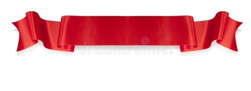 Bandiera rossa del nastro di eleganza immagine stock Bandiera rossa del nastro di eleganza immagine stock
