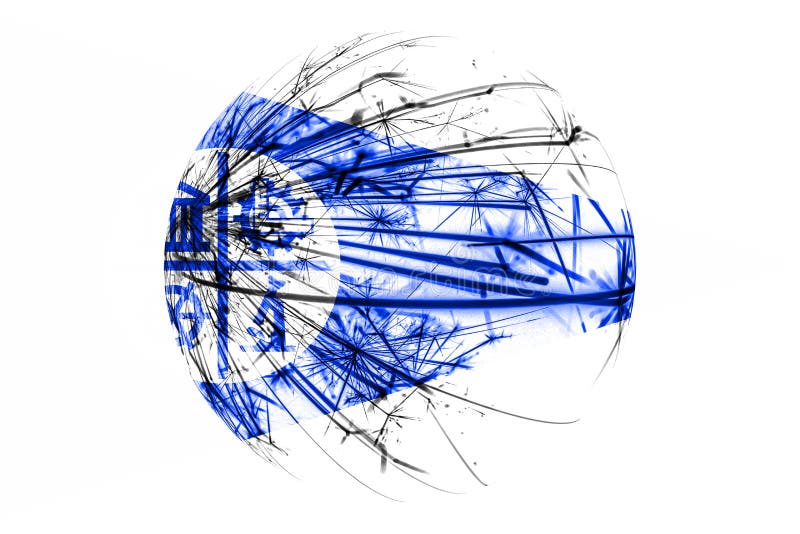 Bandiera scintillante di Minneapolis astratta, Minnesota Concetto americano della palla di Natale isolato su fondo bianco illustrazione di stock Bandiera scintillante di Minneapolis astratta, Minnesota Concetto americano della palla di Natale isolato su fondo bianco illustrazione di stock