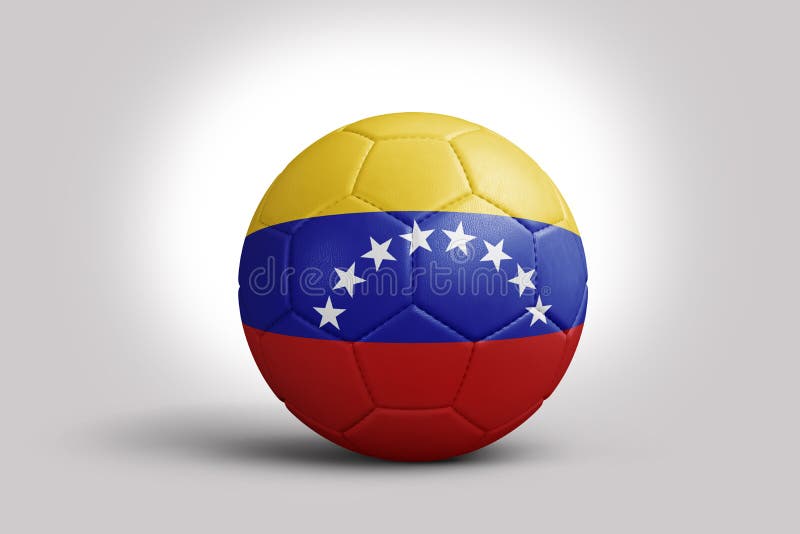 Bandiera venezuelana sulla palla, rappresentazione 3d Pallone da calcio nell'illustrazione 3d royalty illustrazione gratis Bandiera venezuelana sulla palla, rappresentazione 3d Pallone da calcio nell'illustrazione 3d royalty illustrazione gratis
