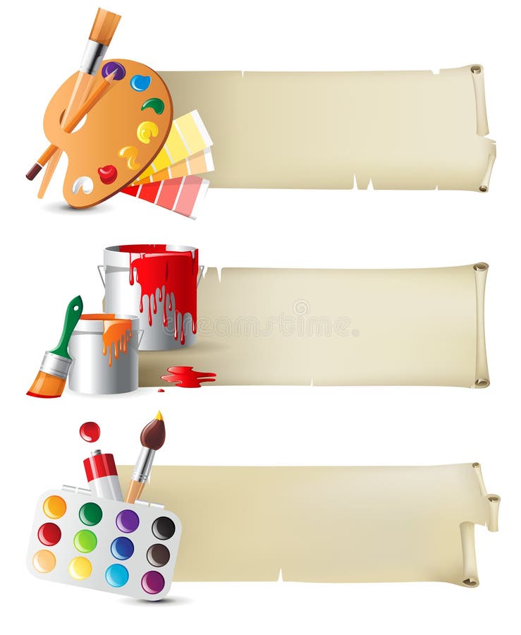 Bandiere con gli strumenti di illustrazione illustrazione di stock Bandiere con gli strumenti di illustrazione illustrazione di stock