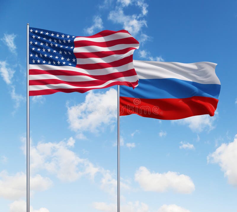 Bandiere degli S.U.A. e della Russia