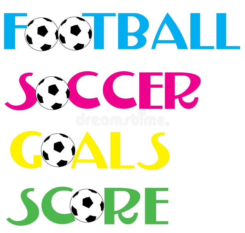 Bandiere di calcio di gioco del calcio illustrazione vettoriale Bandiere di calcio di gioco del calcio illustrazione vettoriale