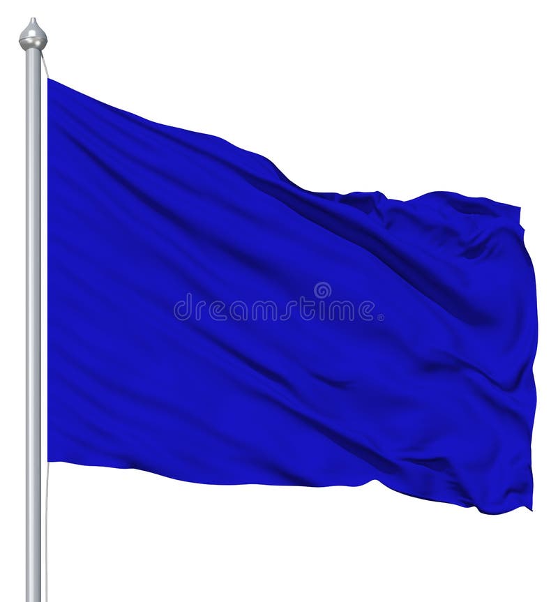 Bandierina in bianco blu con il flagpole